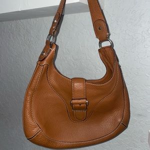 Michael Kors womens shoulder bag Brown leather Buckle